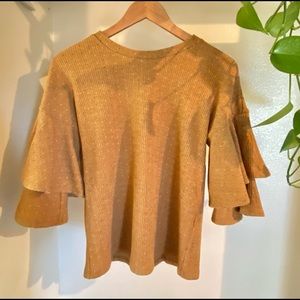 Peplum sleeve blouse